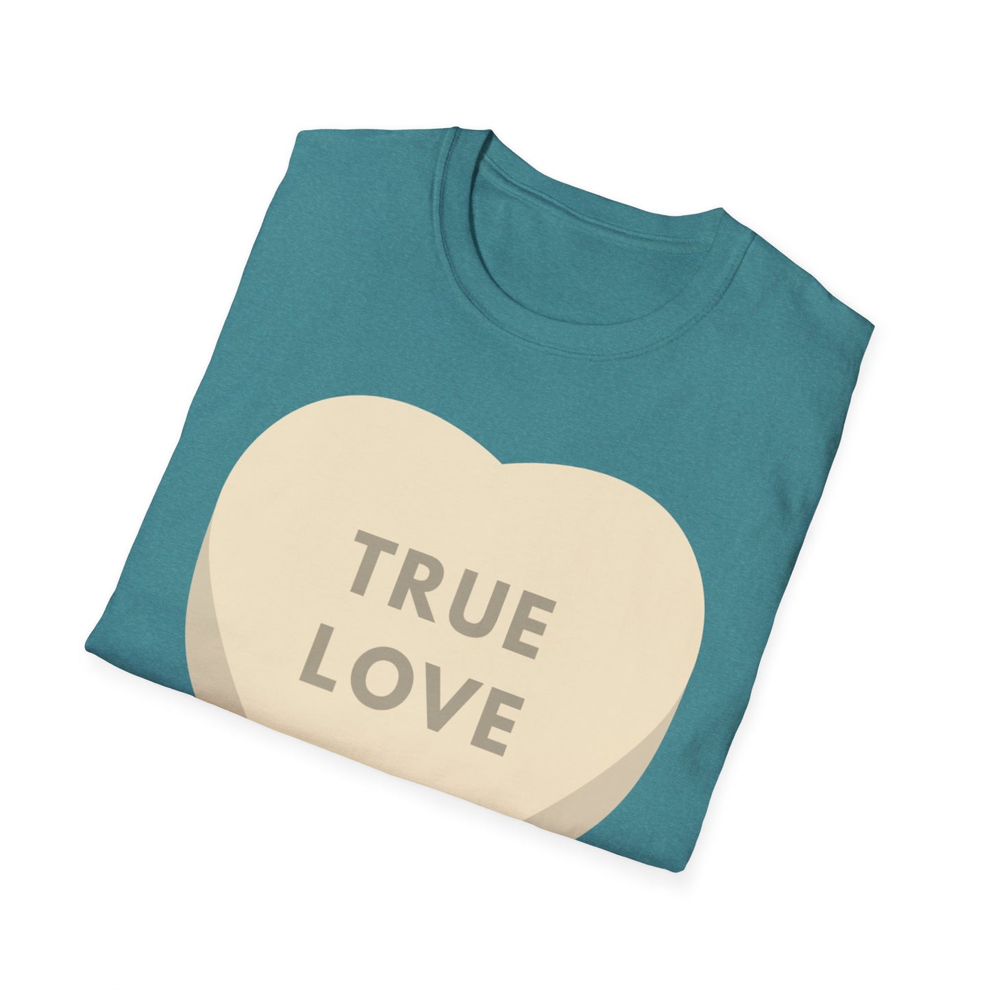Couples Heart Graphic Unisex Softstyle T-Shirt - 'True Love' Design