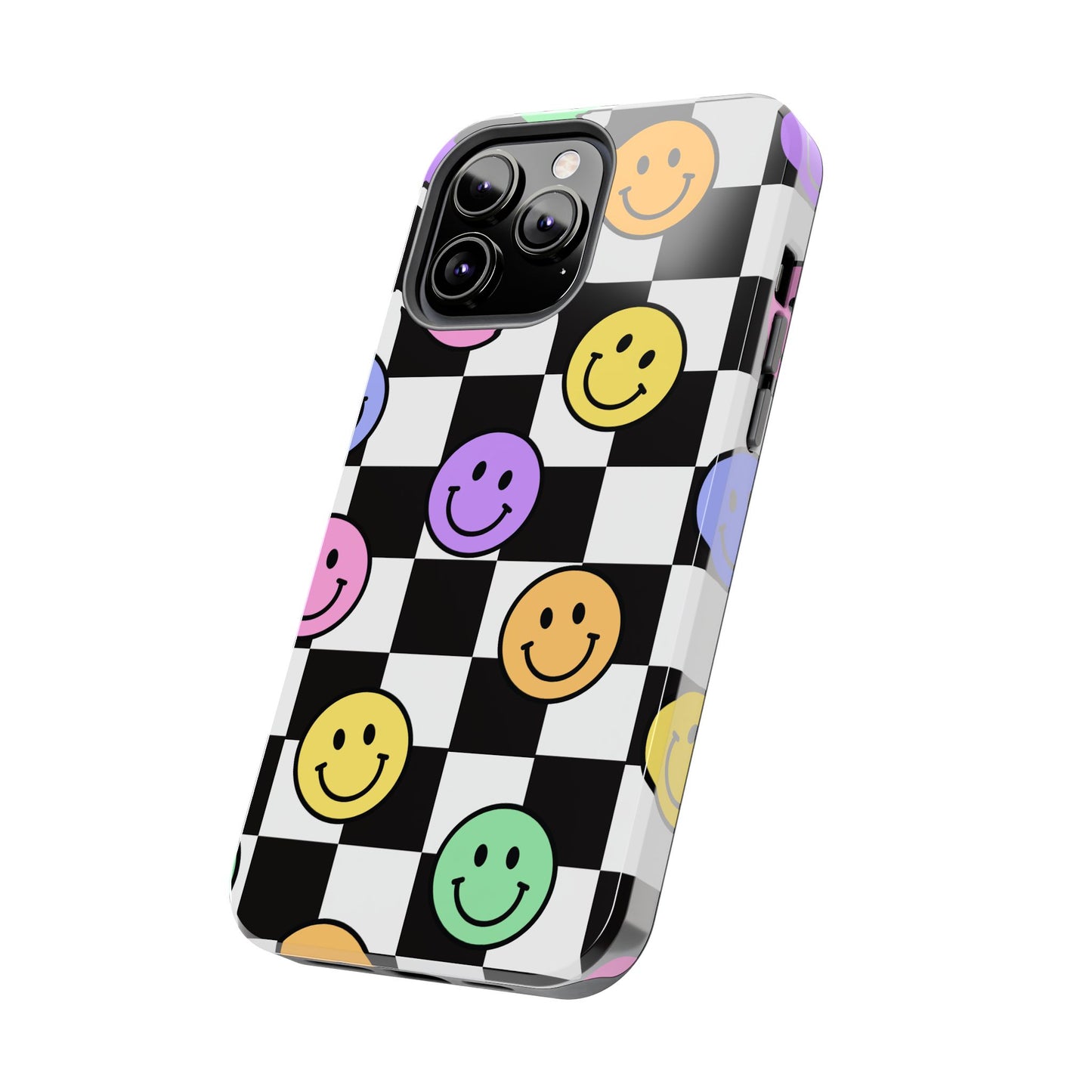 Colorful Smiley Face Phone Case, Durable Phone Cover, Fun Tech Accessories, Great for Gifts, Birthday, Holiday