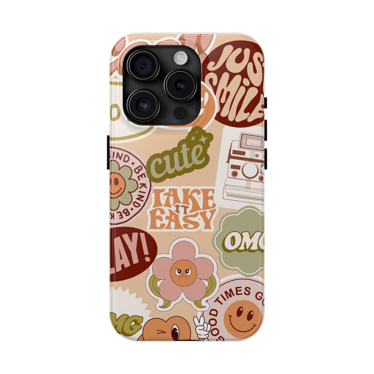 Vibrant, Positive Affirmation Sticker Phone Cases, Cute for Teens, Fun Ideas, Everyday Use