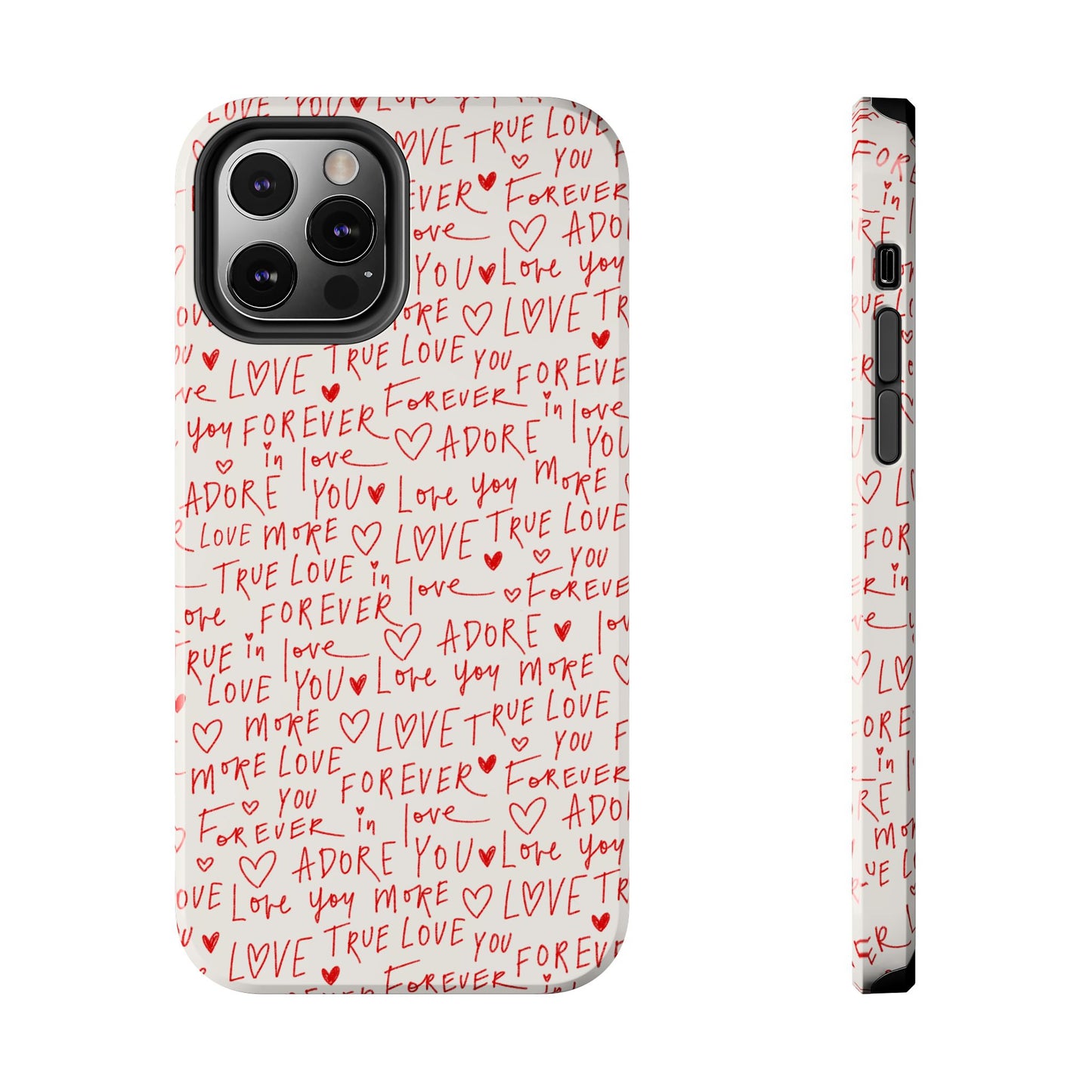 Love Hearts Tough Case for iPhone, Cute Heart Design, Adore You Case, True Love Protection