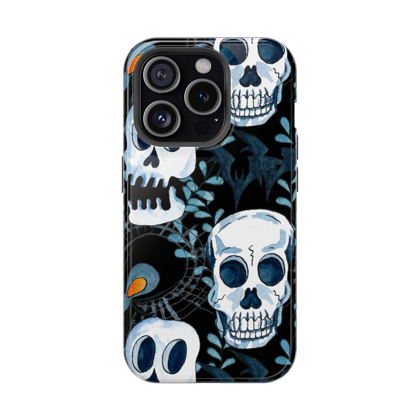 Phone Case - Skull Magnetic Impact-Resistant Case - Halloween - FREE Shipping for Iphone