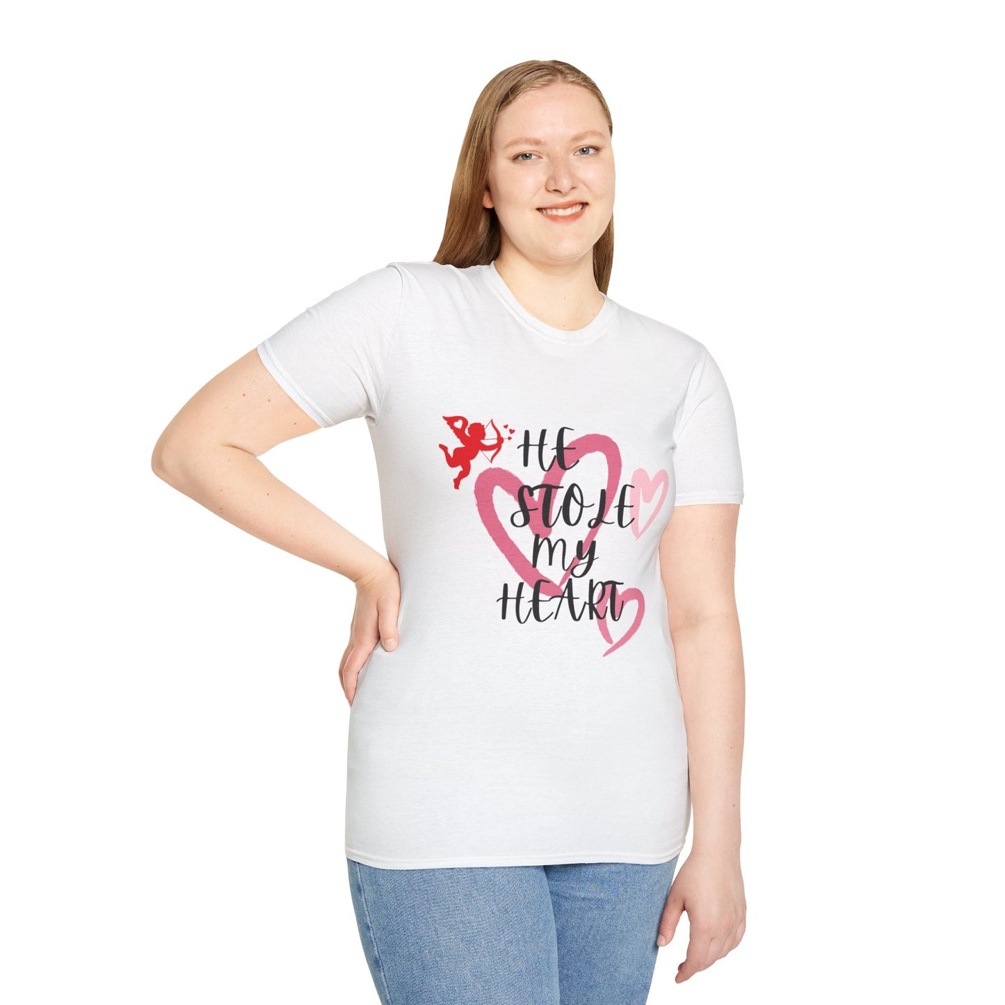 He Stole My Heart Unisex T-Shirt - Cute Valentine’s Day Couple Shift