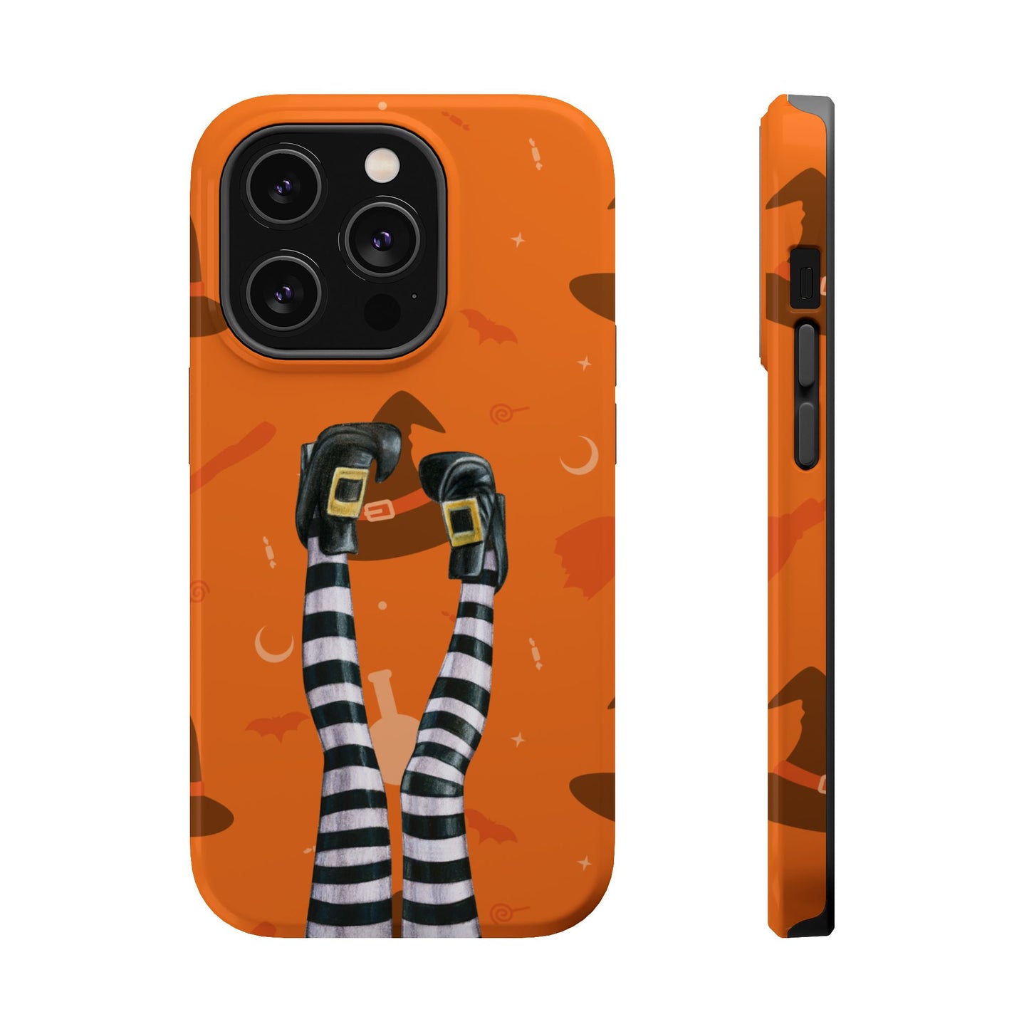 Halloween Magnetic Phone Case, Spooky Design, Witch Legs for Iphone