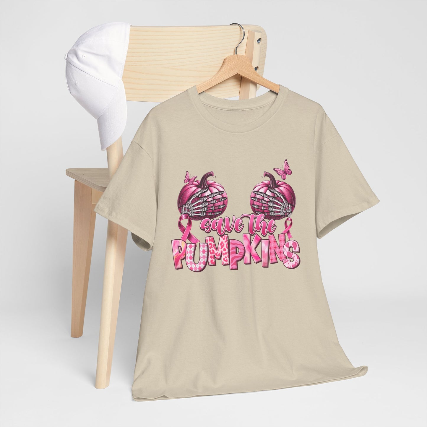 Save the Pumpkins Unisex Tee | Fall Fashion & Breast Cancer Awareness