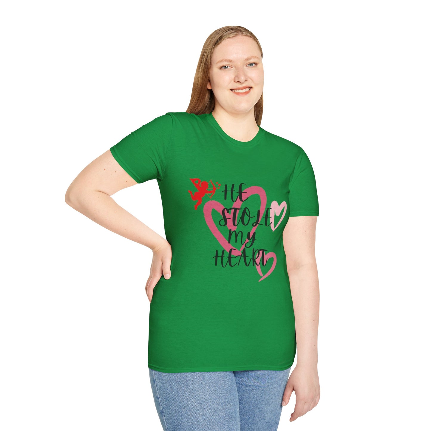 He Stole My Heart Unisex T-Shirt - Cute Valentine’s Day Couple Shift
