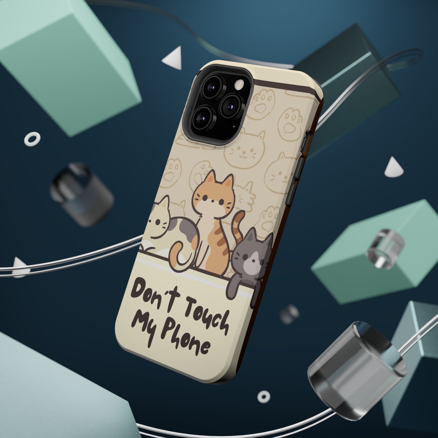Cute Cat Tough MAGNETIC Phone Case - Don’t Touch My Phone!
