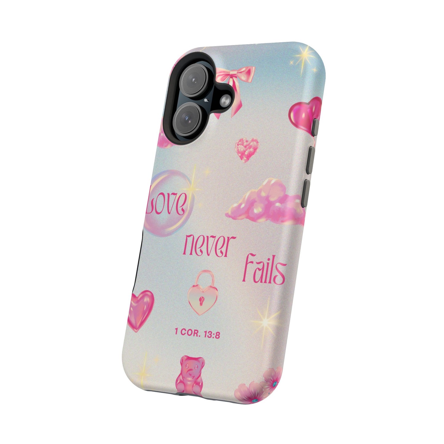 Love Never Fails Bible Verse Tough MAGNETIC Phone Case