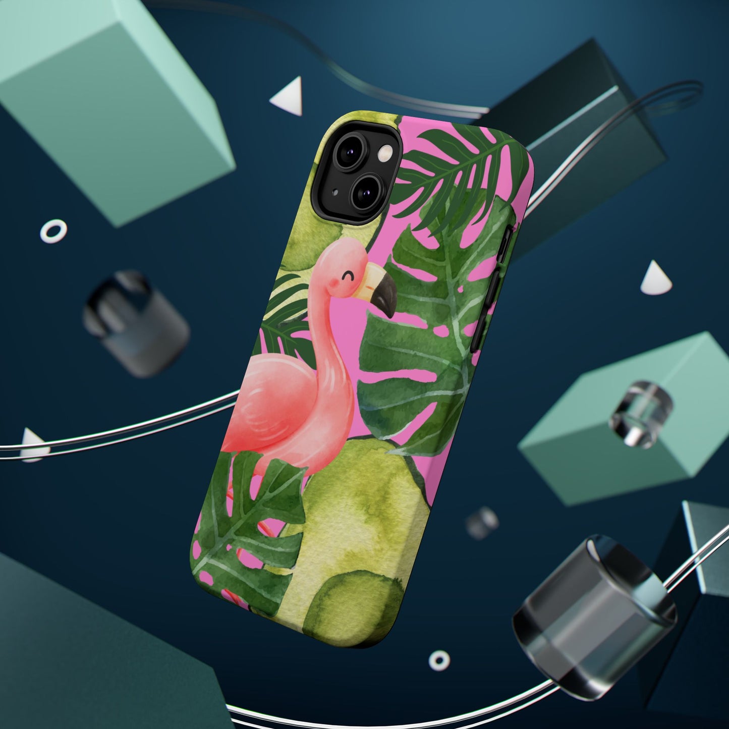 Tropical Flamingo, Cute, Summer Vibes MAGNETIC Tough Phone Case