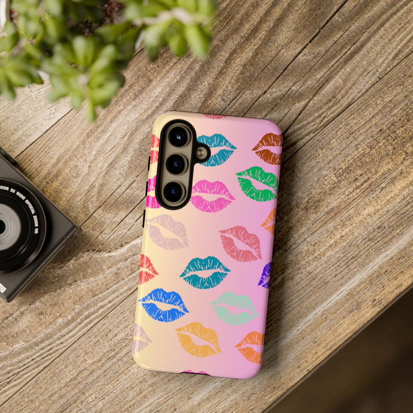 Kiss Print Tough Phone Cases Cute, Durable for Samsung