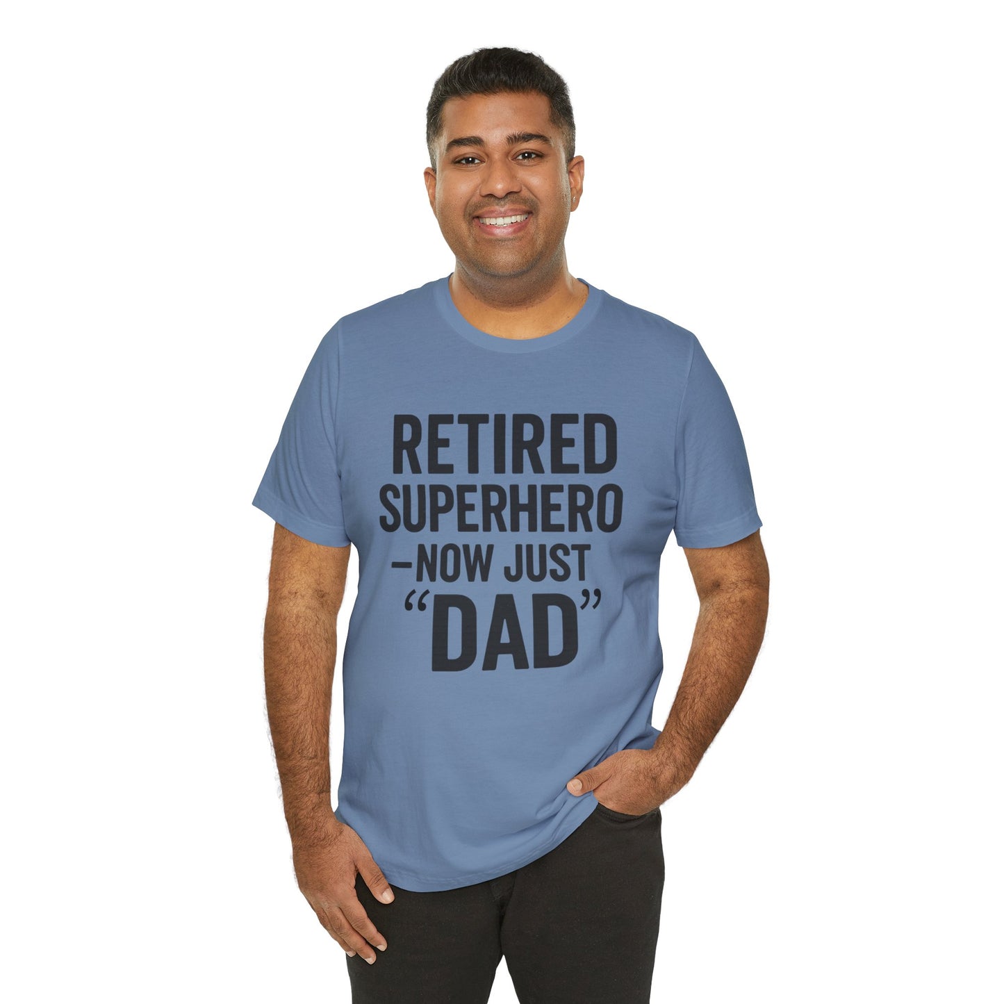 Retired Superhero Dad Tee - Unisex Jersey Short Sleeve T-Shirt