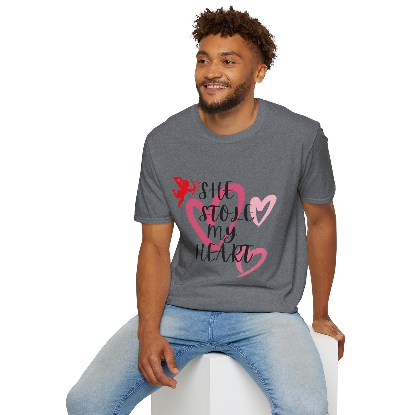 SHe Stole My Heart Unisex T-Shirt - Cute Valentine’s Day Couple Shift