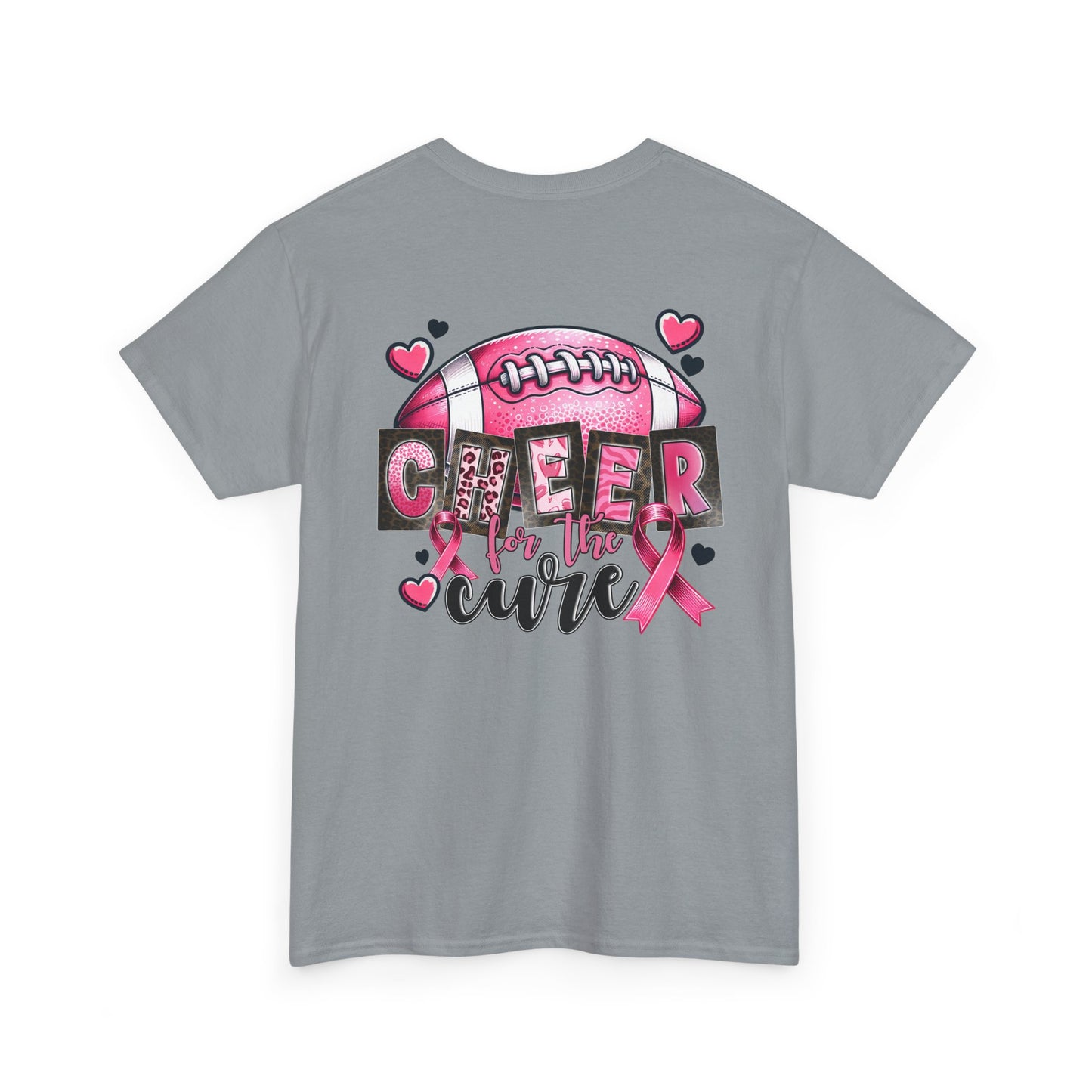 Breast Cancer Awareness Tee - "Cheer for the cure" Unisex Cotton Shirt