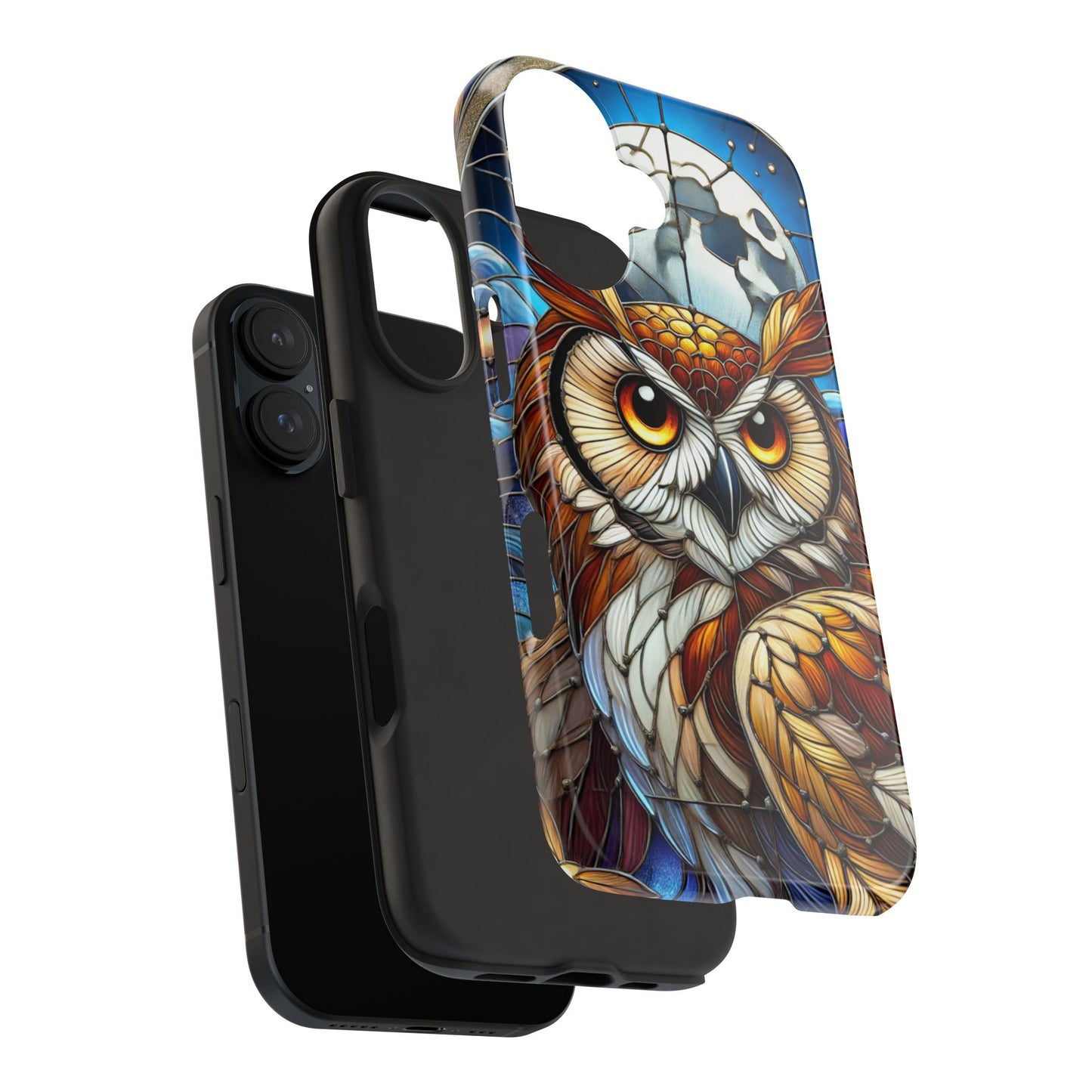 IPhone Case - Owl Stained Glass Design - Durable Protection