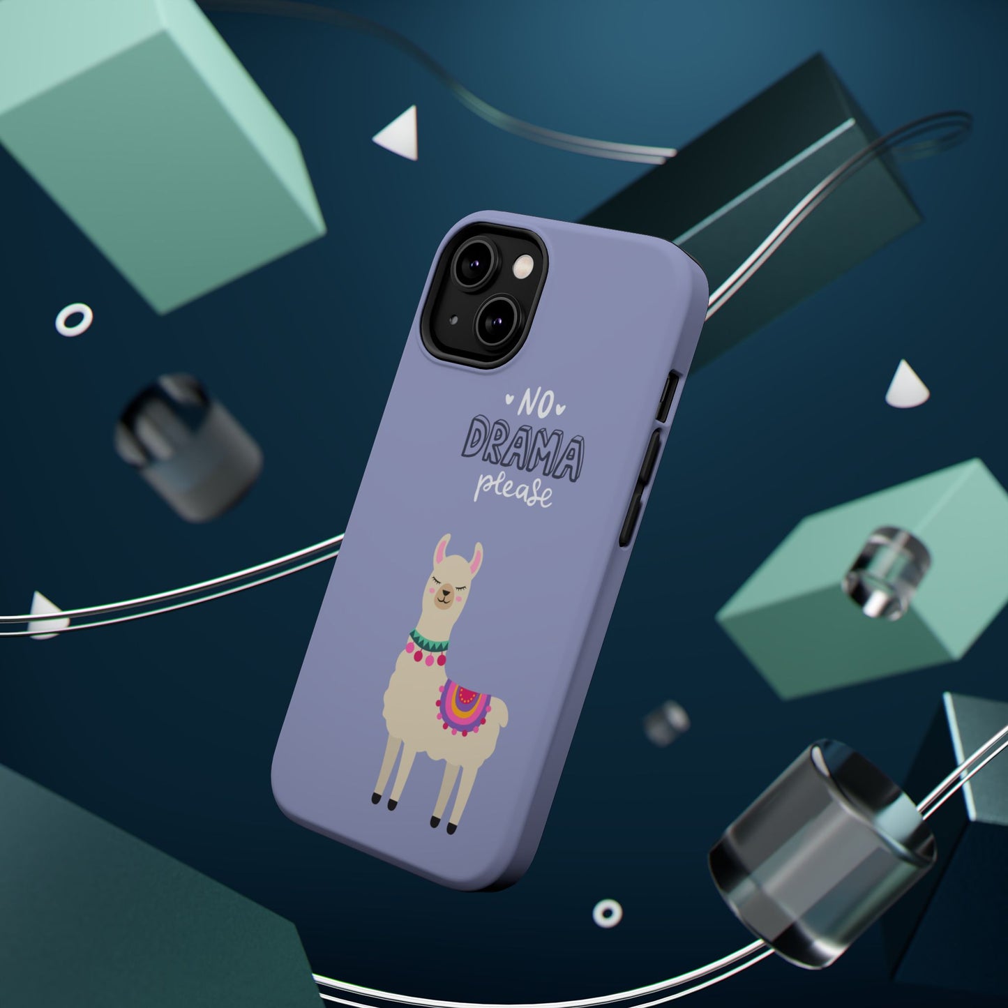 Cute Llama - No Drama MAGNETIC Tough Phone Case