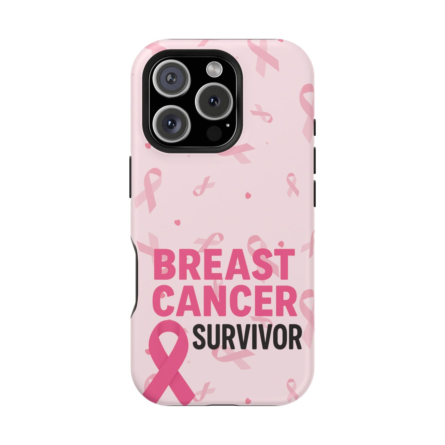 Breast Cancer Survivor Magnetic Phone Case, Impact-Resistant, Pink Ribbon for Iphone