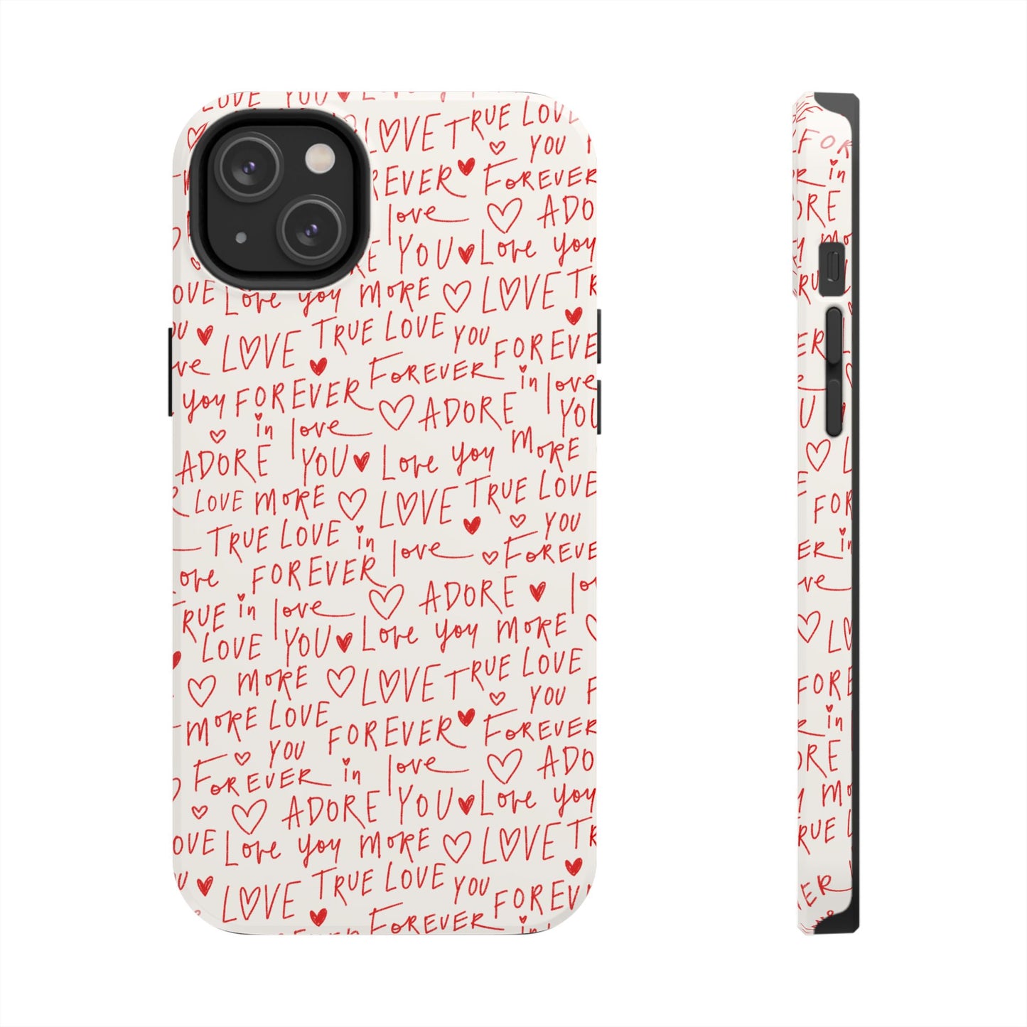 Love Hearts Tough Case for iPhone, Cute Heart Design, Adore You Case, True Love Protection