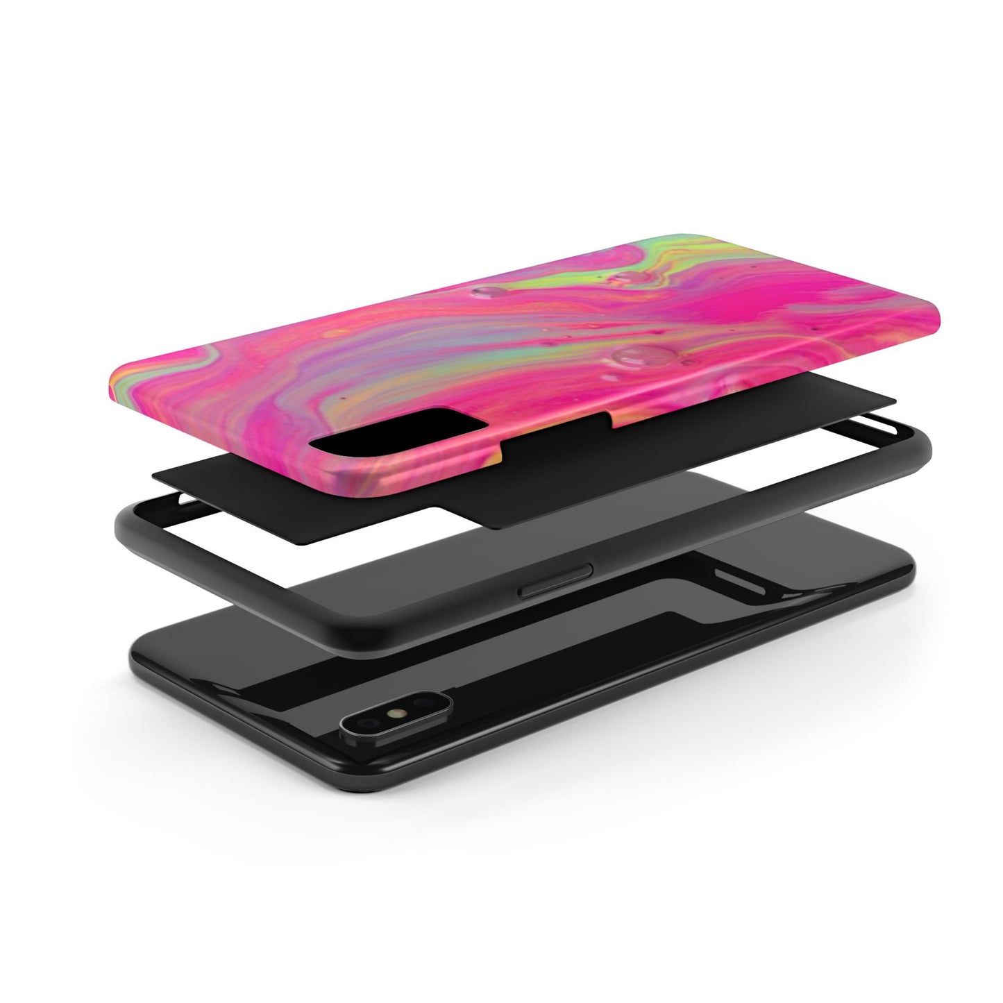 Colorful Swirl Futuristic Tough Phone Case, Stylish Durable Cover for Iphone