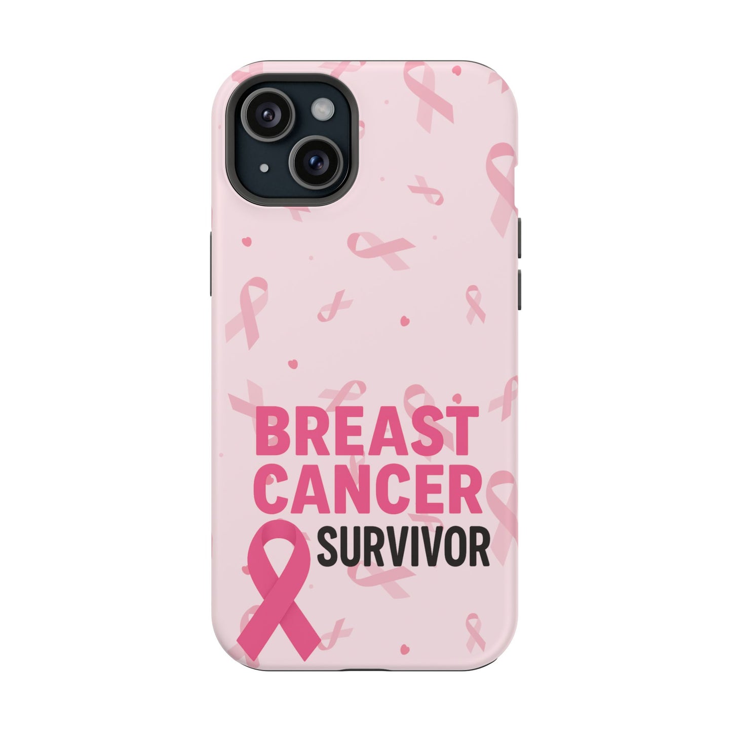 Breast Cancer Survivor Magnetic Phone Case, Impact-Resistant, Pink Ribbon for Iphone