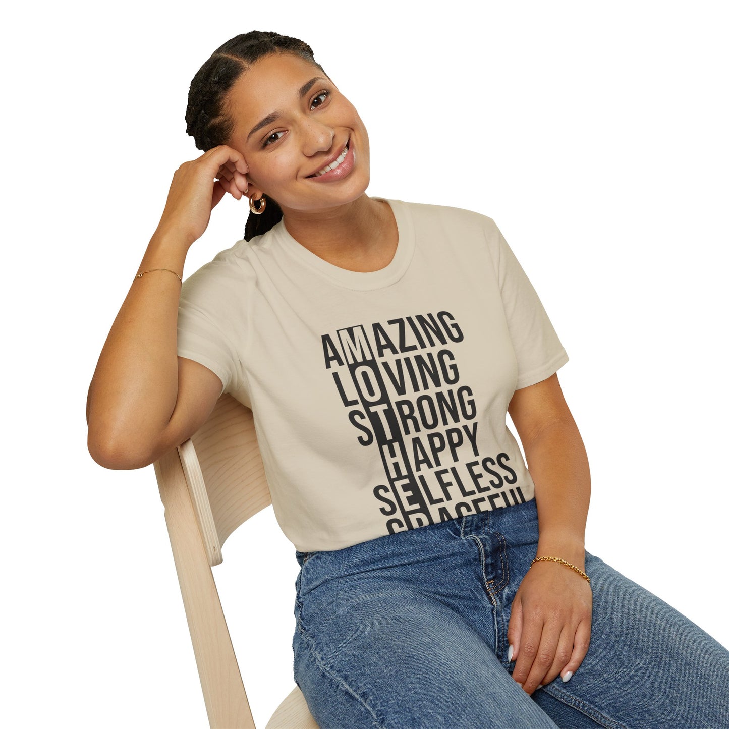 Affirmation T-Shirt - Inspirational Amazing Loving Strong Happy Selfless Graceful-MOTHER