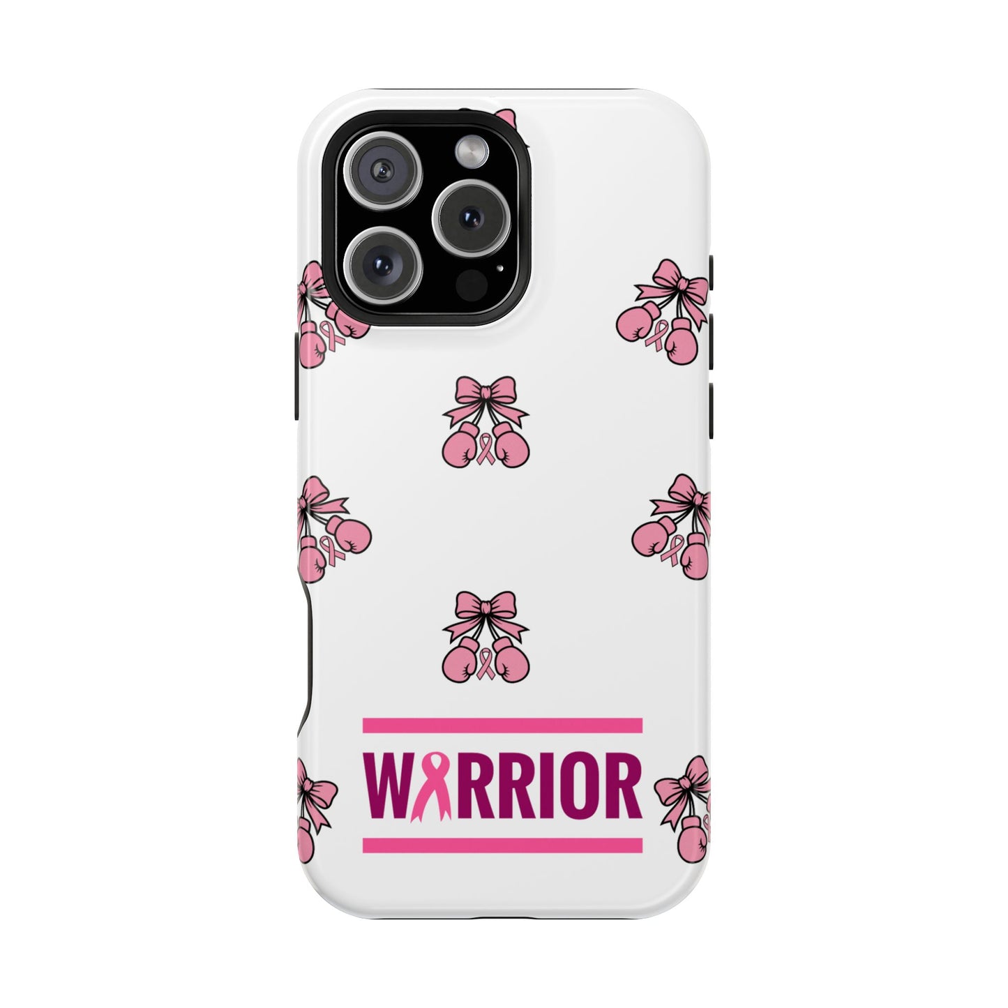 Warrior Bow Pink Magnetic Phone Case, Support Breast Cancer Awareness, Gift for Cancer Fighters for Iphone