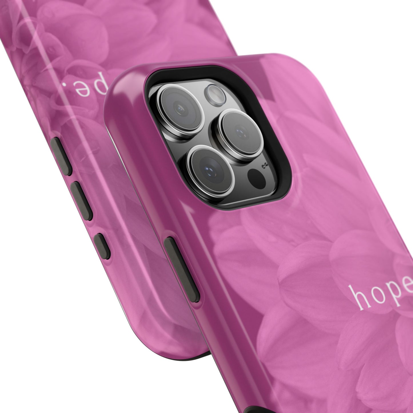 Hopeful, Inspirational Pink Flower Design Phone Case