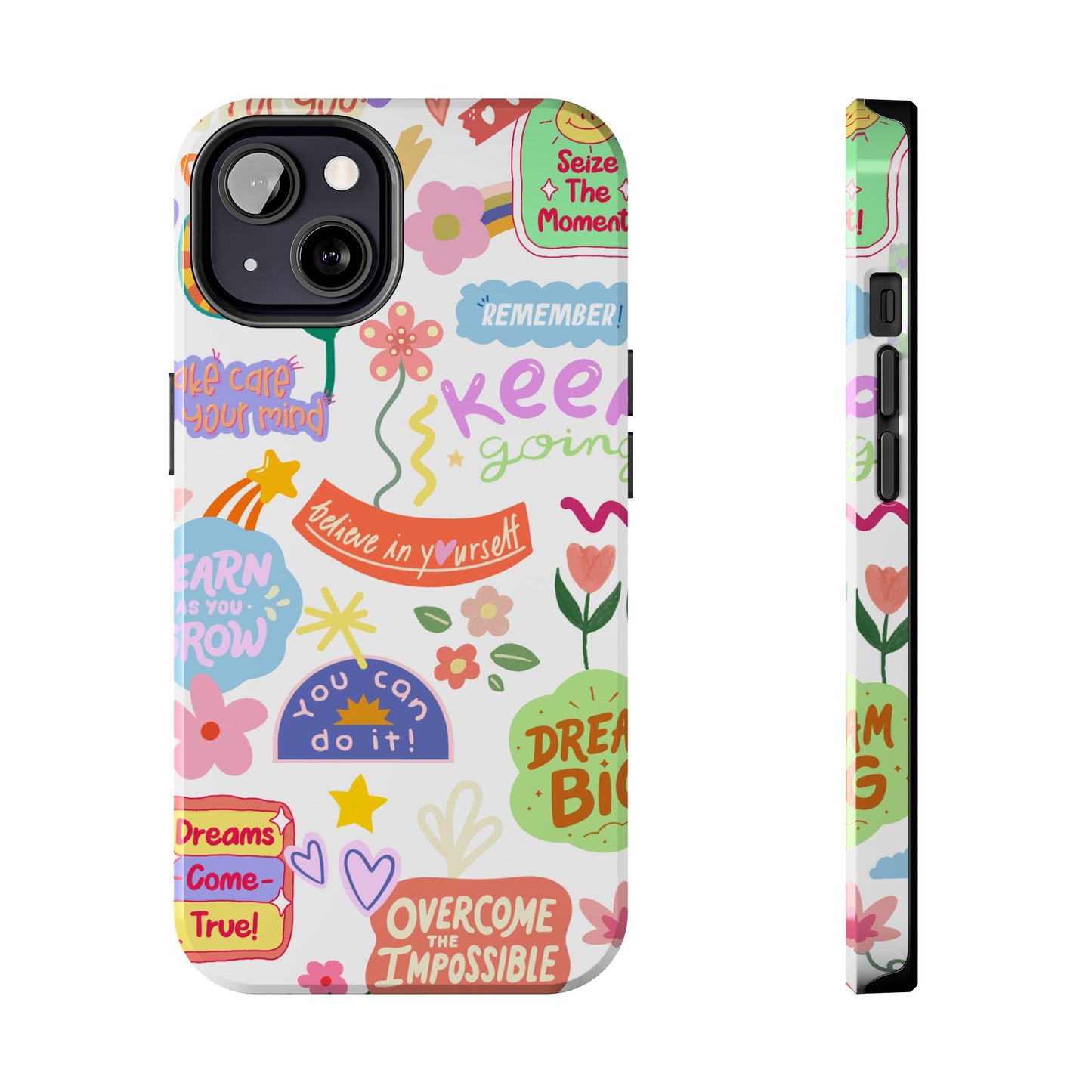 Inspirational, Motivational Phone Case, Cute Floral, Confidence Case, Gift for Her, Positive Vibes