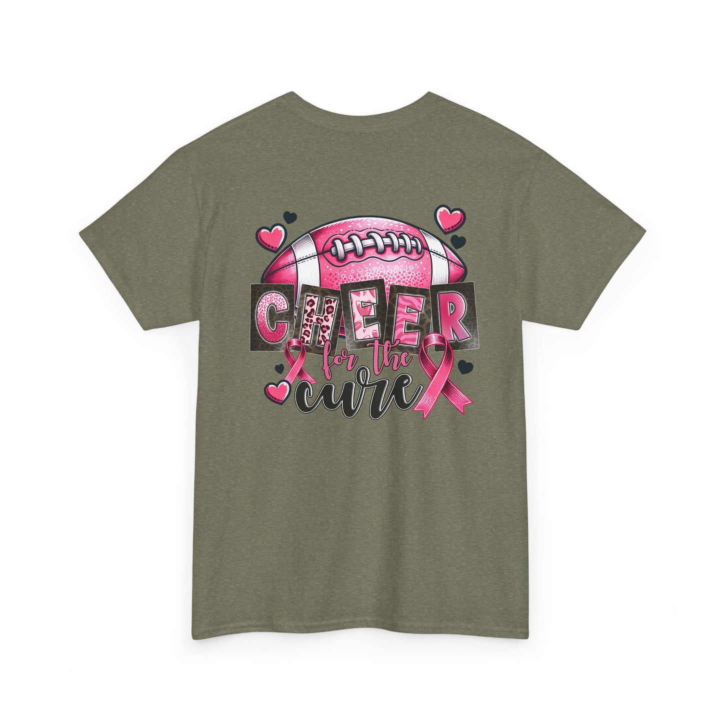 Breast Cancer Awareness Tee - "Cheer for the cure" Unisex Cotton Shirt