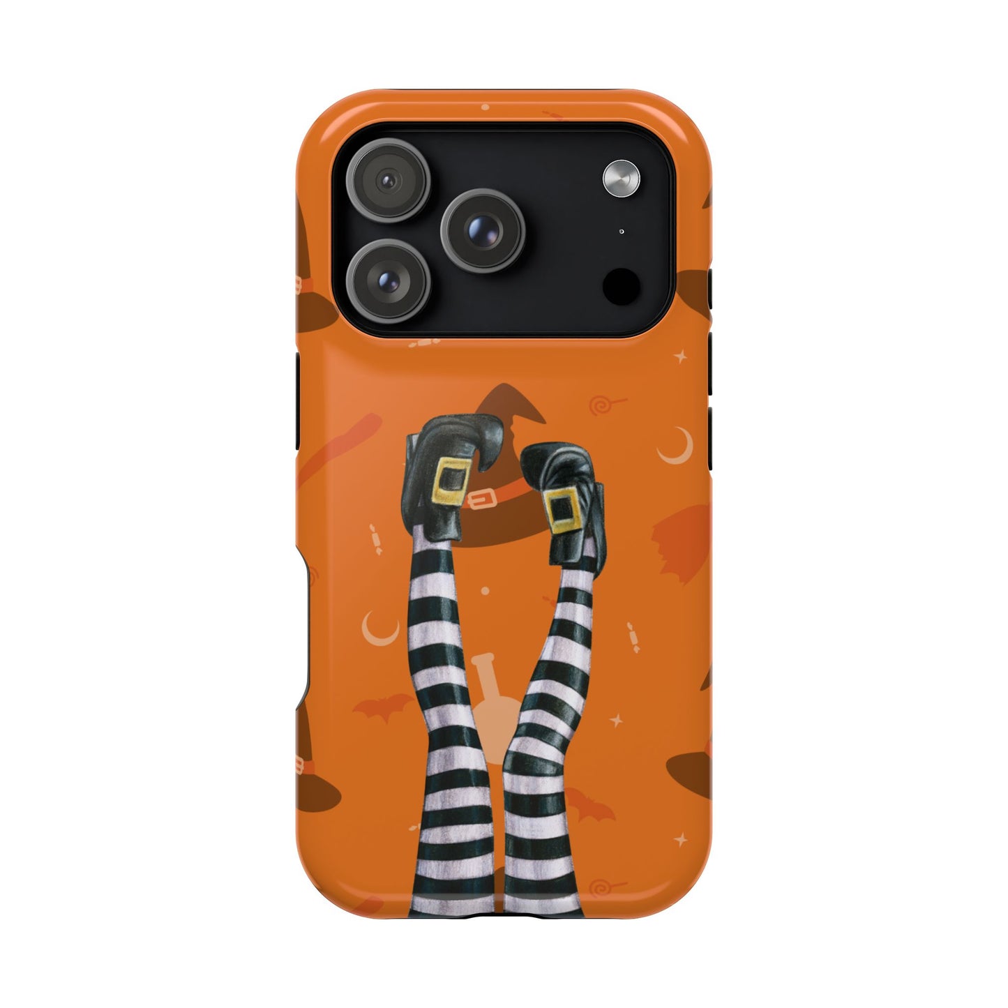 Halloween Magnetic Phone Case, Spooky Design, Witch Legs for Iphone