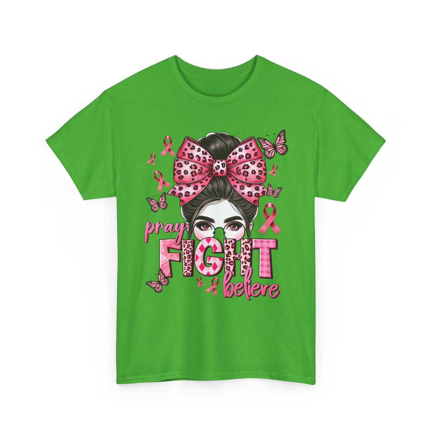 Pray Fight Believe Breast Cancer Awareness Tee