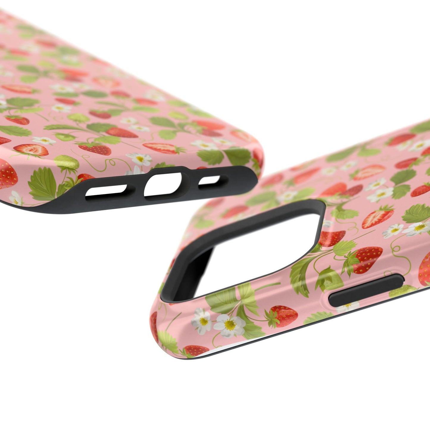Strawberry Pattern Magnetic Phone Case, Fruit Lover’s Accessory, Cute Gift, Summer Vibe, Phone Protection