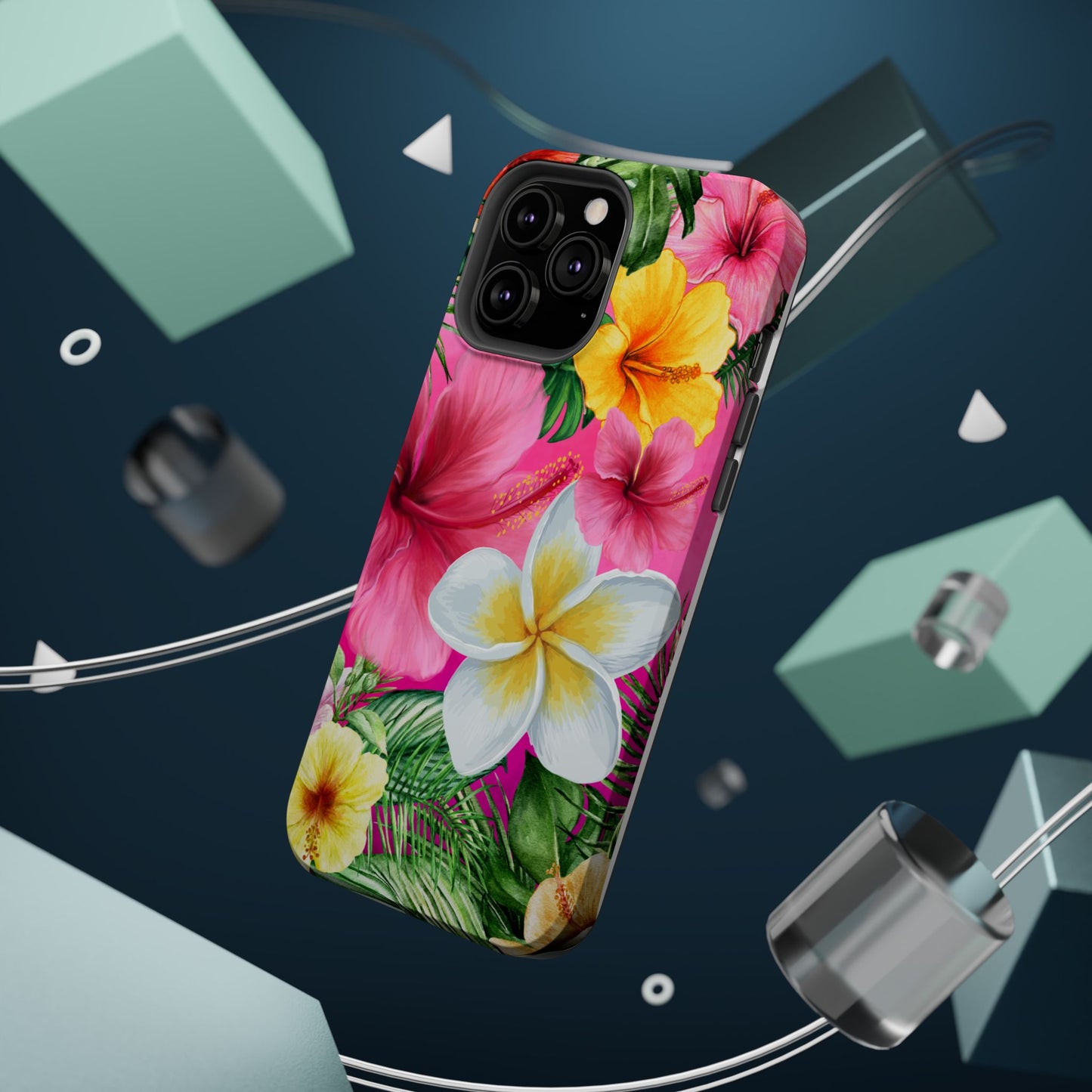 Tropical Floral MAGNETIC Phone Case - Tough, Durable, Chic Protection, Summer Vibes, Gift for Her