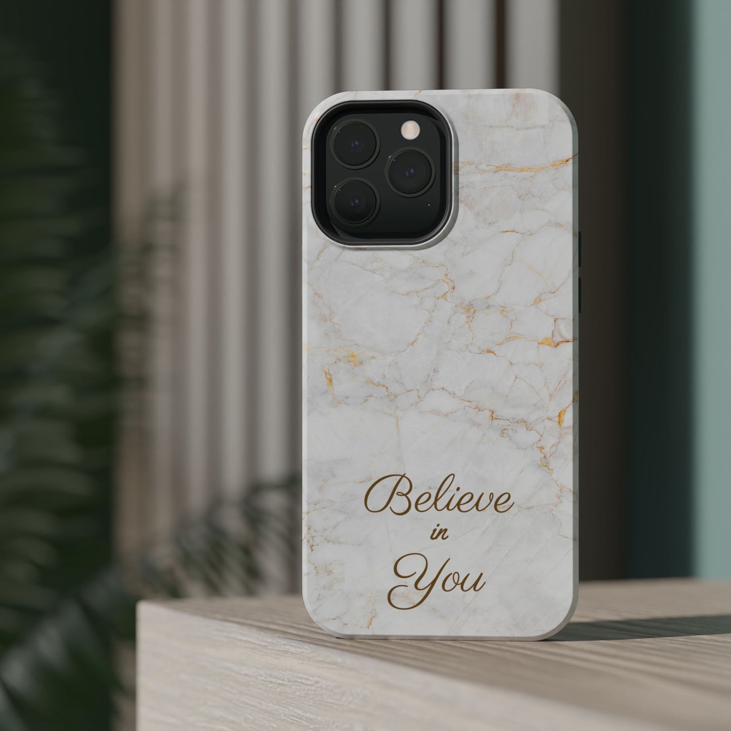 Elegant Motivational, Inspirational - Believe in You, Tough MAGNETIC Phone Case