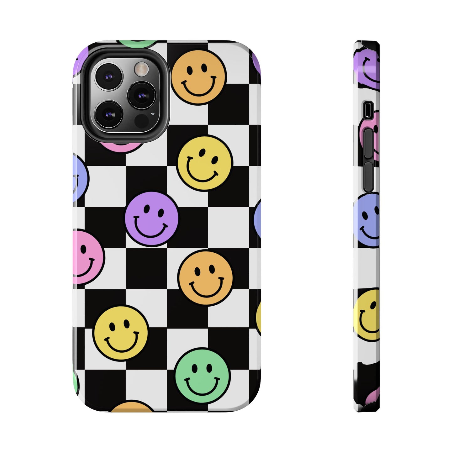 Colorful Smiley Face Phone Case, Durable Phone Cover, Fun Tech Accessories, Great for Gifts, Birthday, Holiday