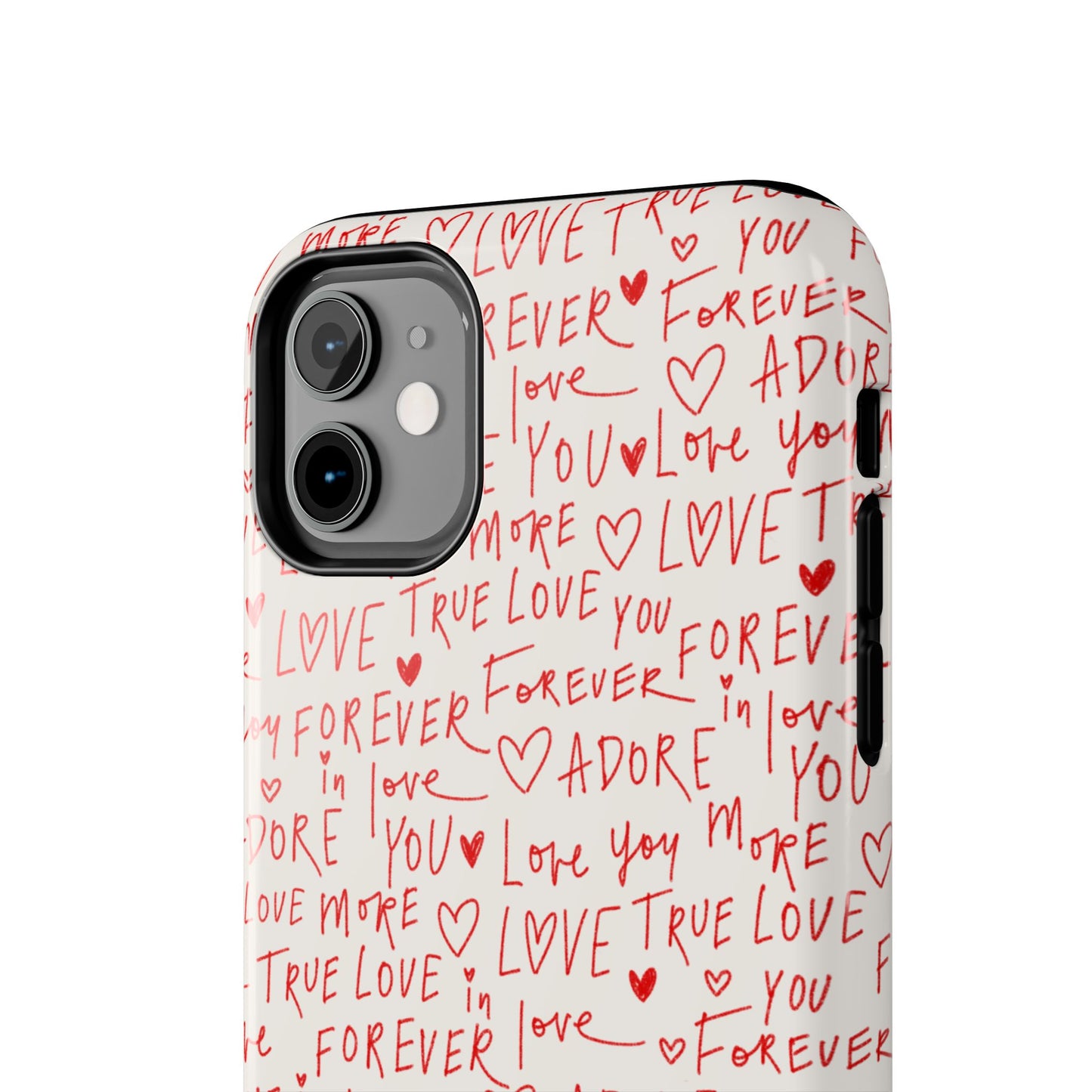 Love Hearts Tough Case for iPhone, Cute Heart Design, Adore You Case, True Love Protection