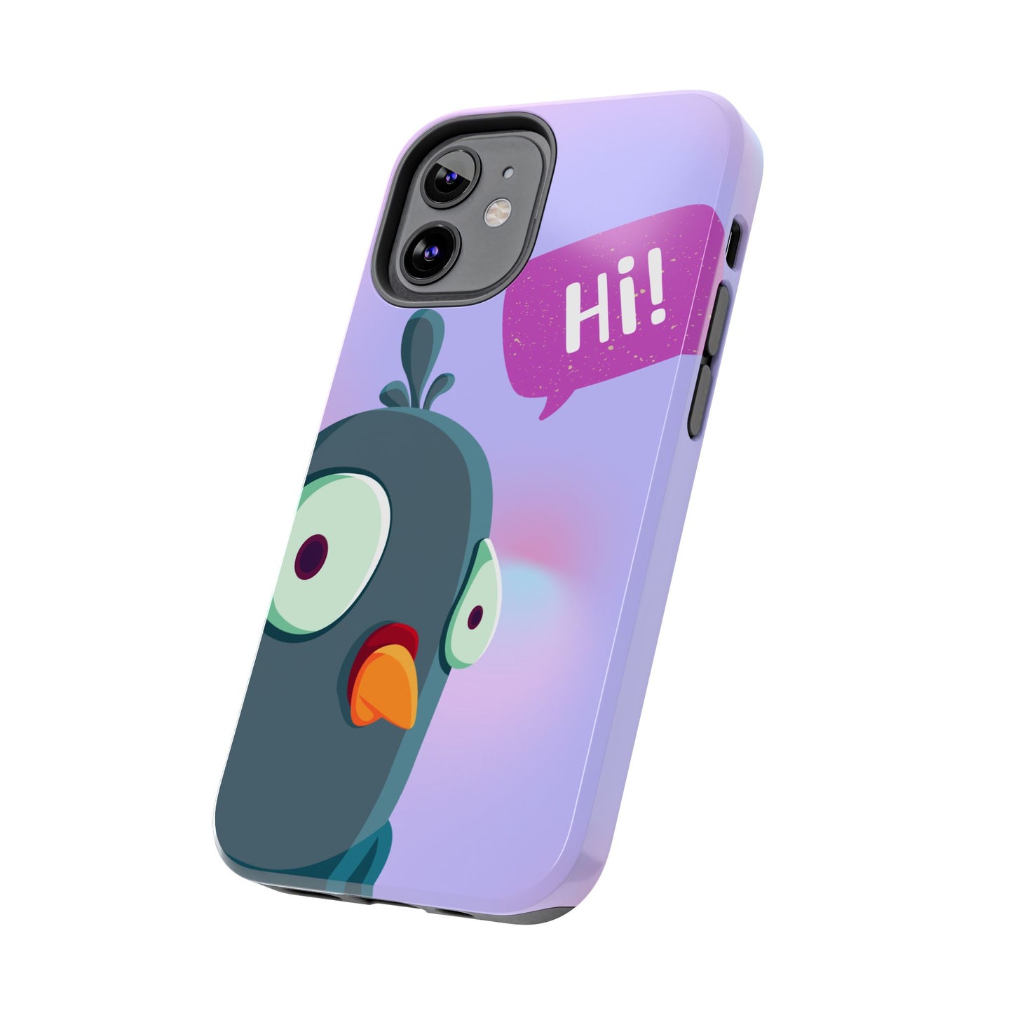 Colorful Cartoon Bird Tough Phone Case - Say Hi!