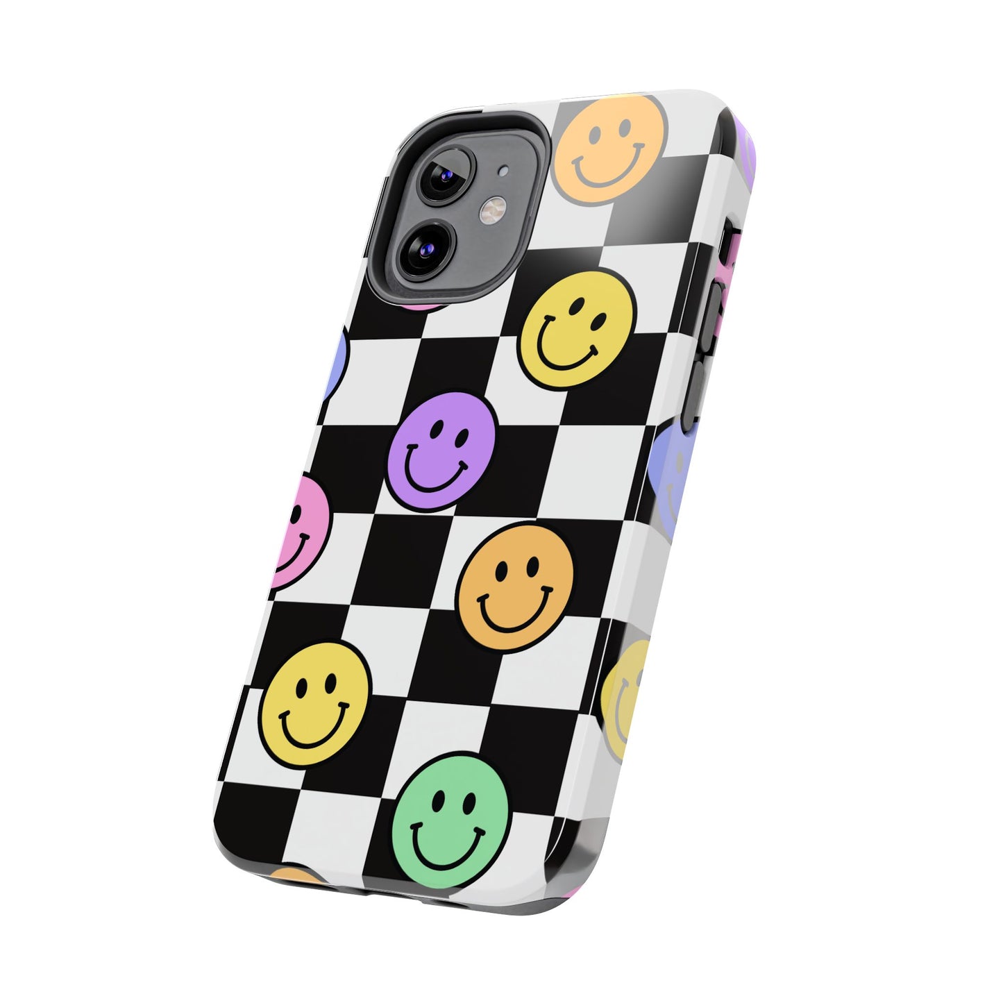 Colorful Smiley Face Phone Case, Durable Phone Cover, Fun Tech Accessories, Great for Gifts, Birthday, Holiday