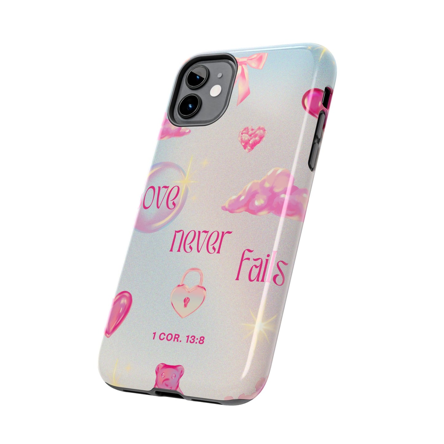 Love Never Fails Bible Verse Tough Phone Case