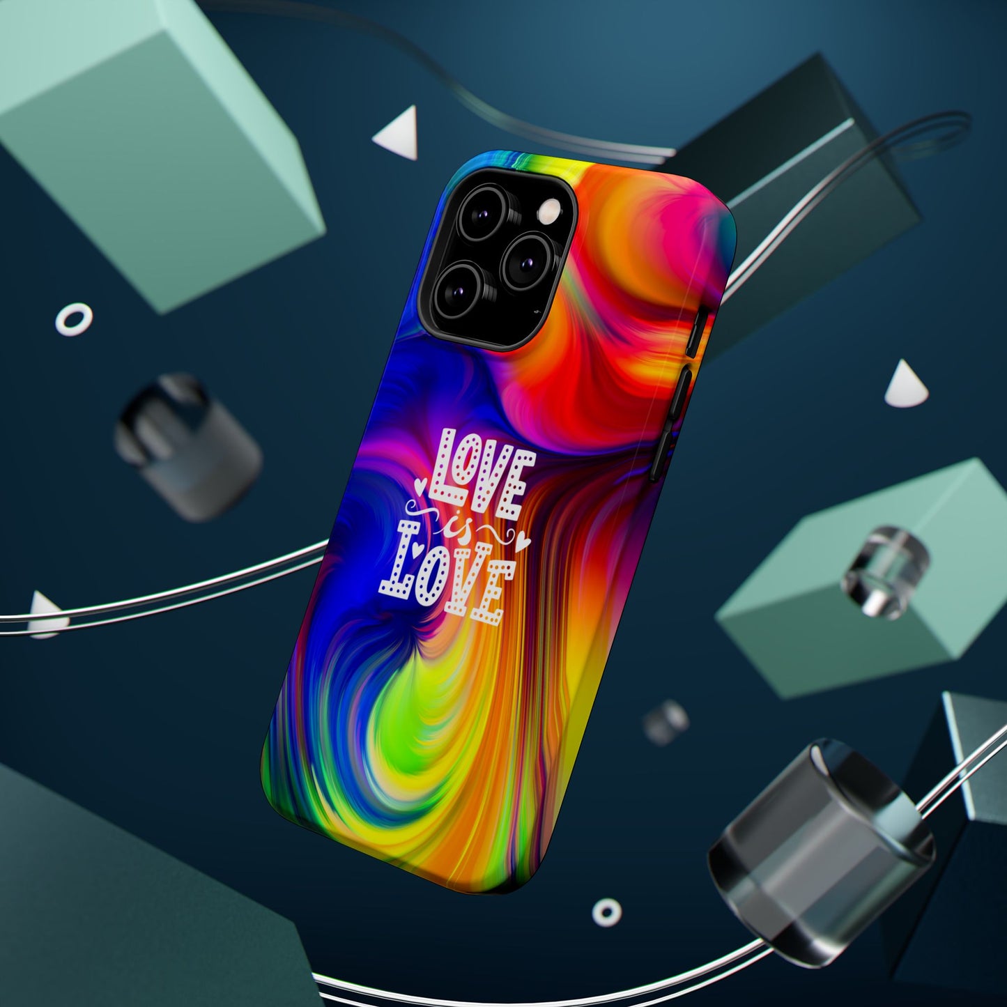 LOVE IS LOVE Colorful Love, Pride Tough Phone Case