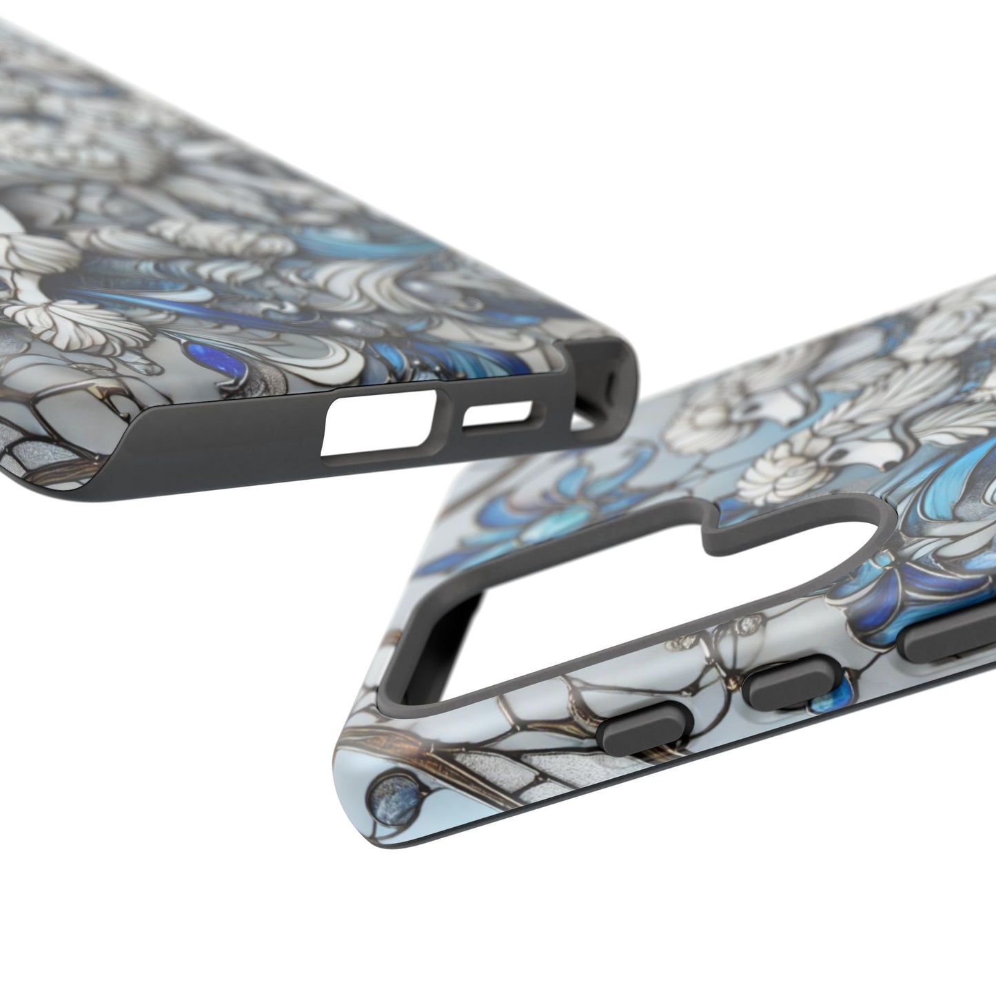 Phone Case - Elegant Blue and White Poodle Art for Samsung Phone