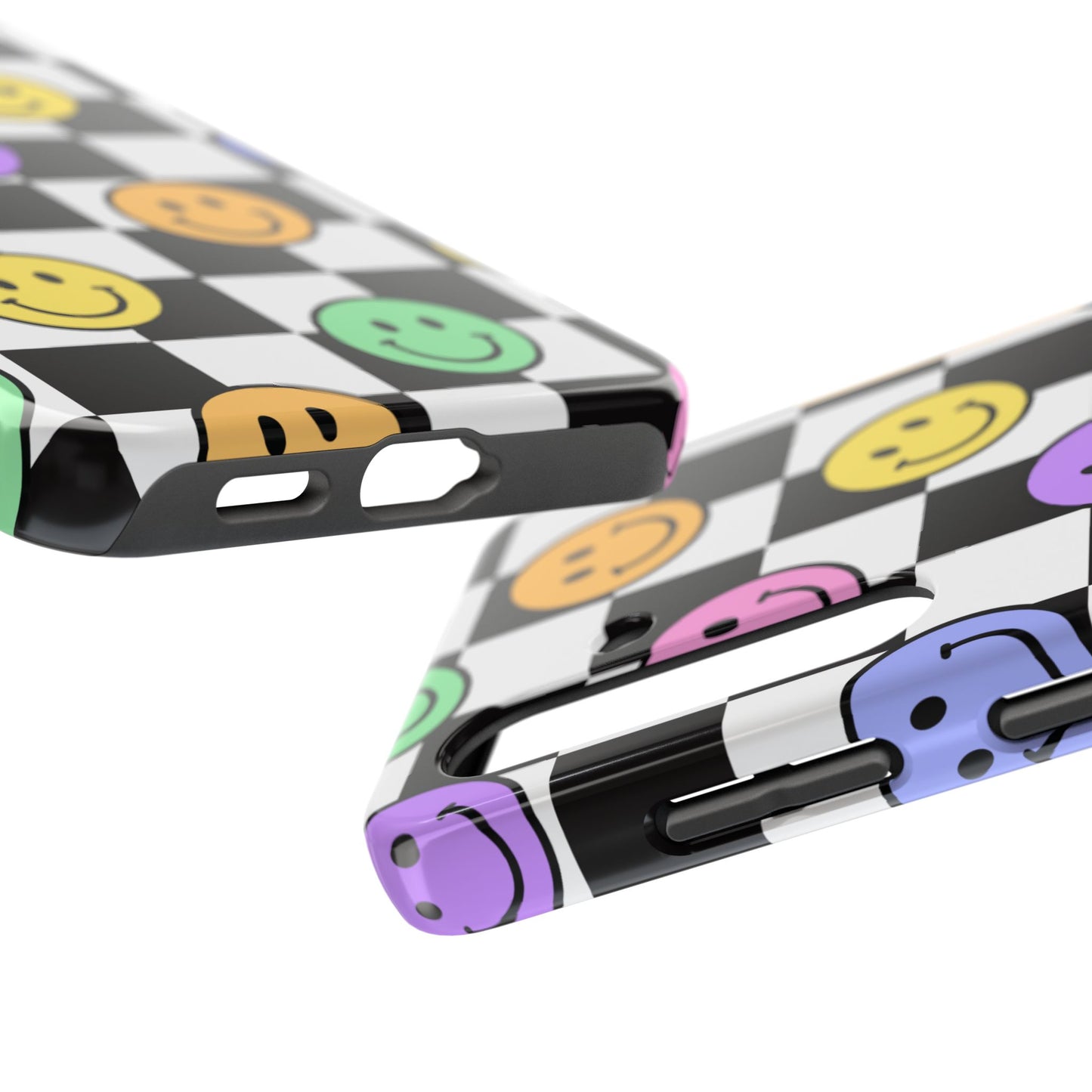 Colorful Smiley Face Phone Case, Durable Phone Cover, Fun Tech Accessories, Great for Gifts, Birthday, Holiday