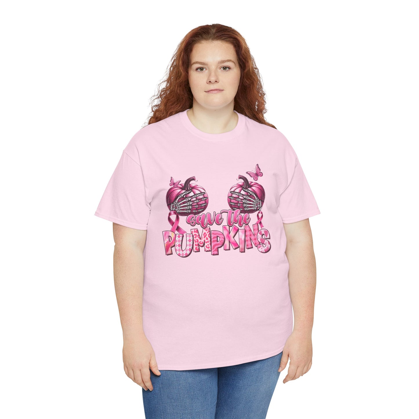 Save the Pumpkins Unisex Tee | Fall Fashion & Breast Cancer Awareness