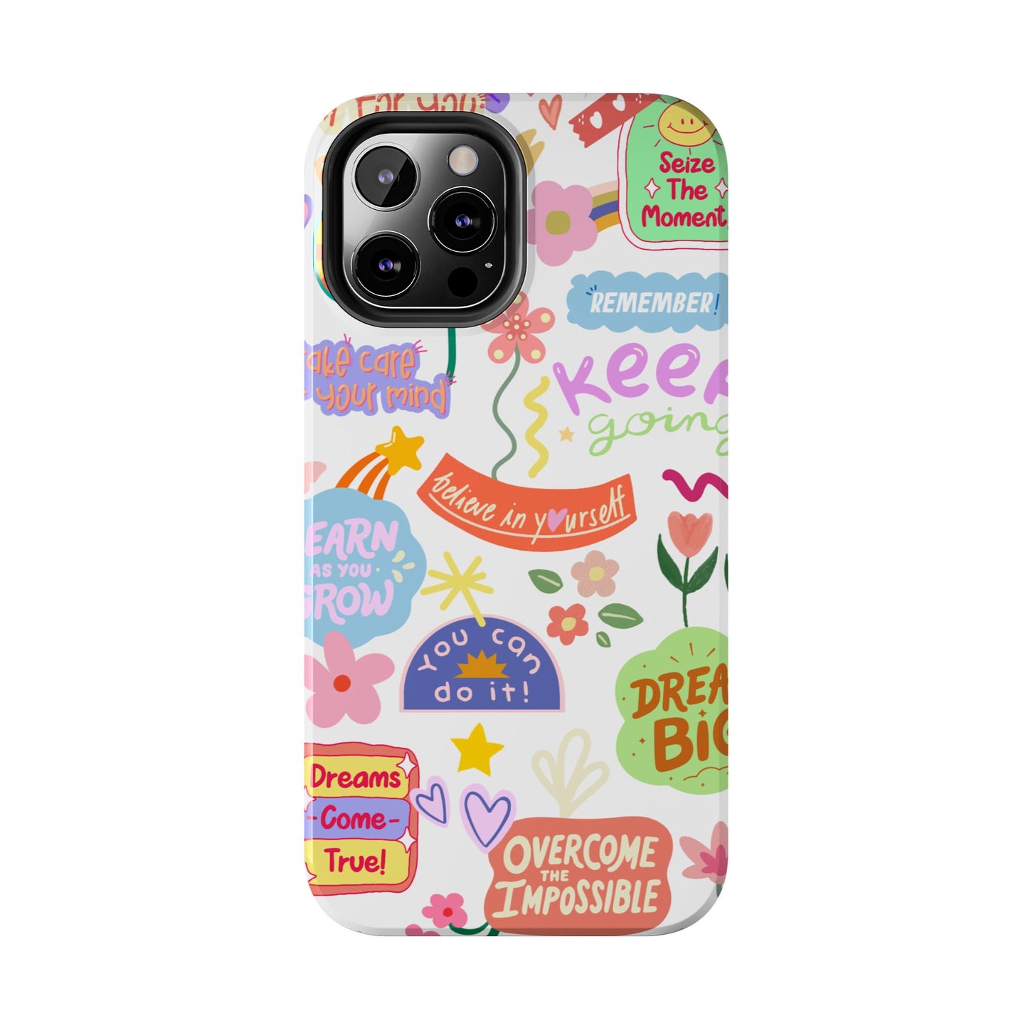 Inspirational, Motivational Phone Case, Cute Floral, Confidence Case, Gift for Her, Positive Vibes