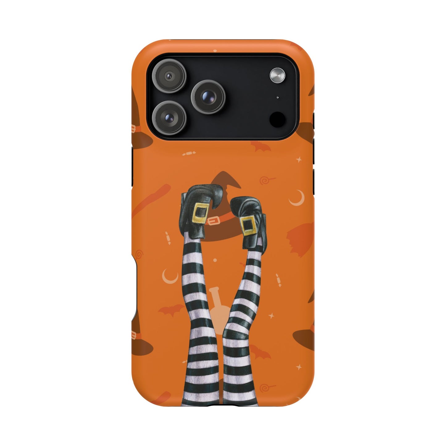 Halloween Magnetic Phone Case, Spooky Design, Witch Legs for Iphone