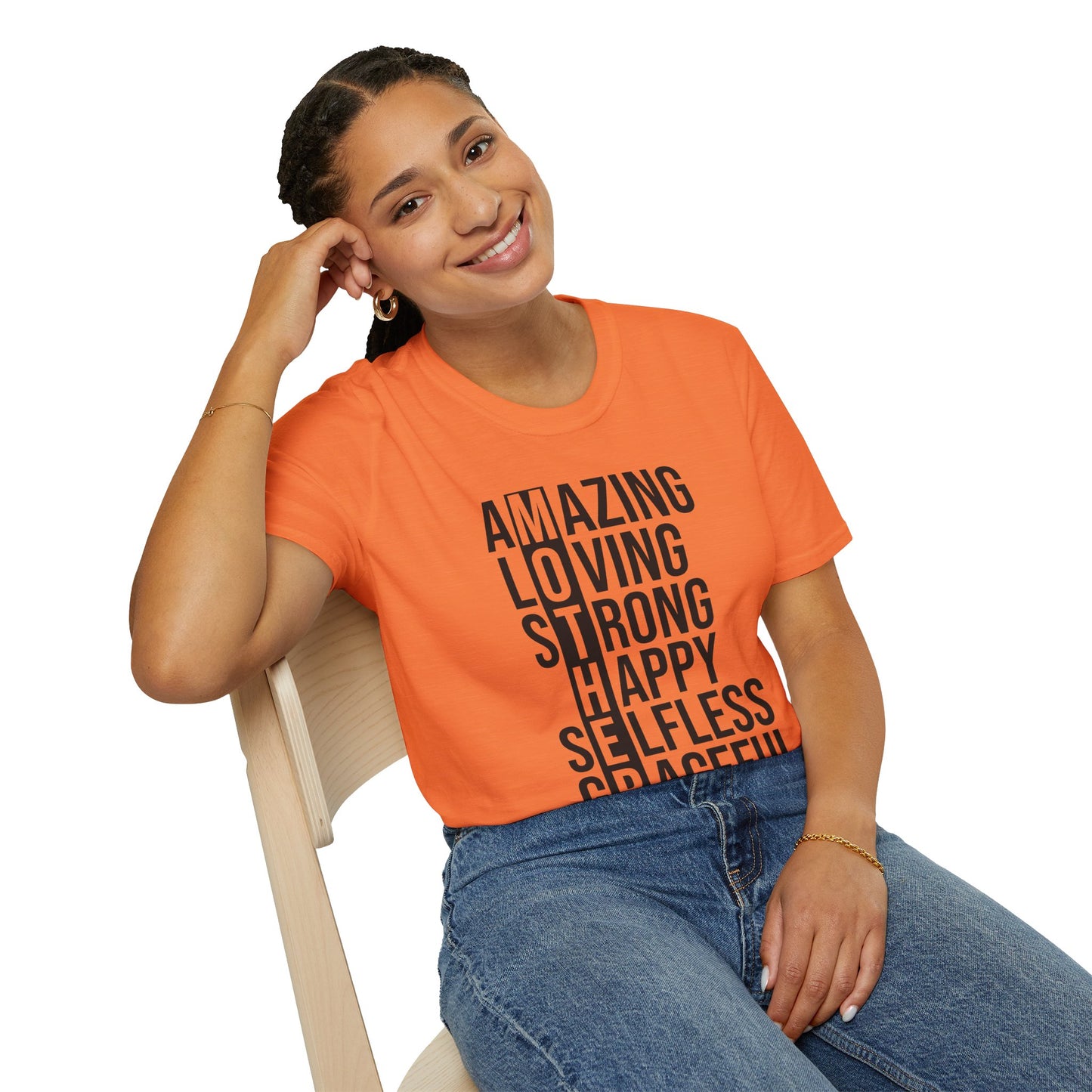 Affirmation T-Shirt - Inspirational Amazing Loving Strong Happy Selfless Graceful-MOTHER