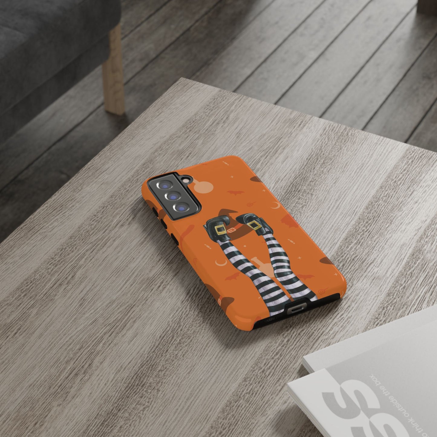 Halloween Phone Case, Spooky Design, Witch Legs for Samsung
