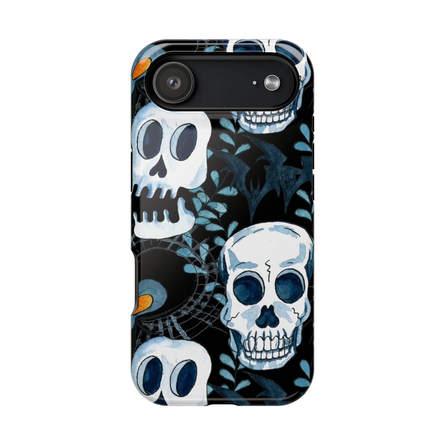 Phone Case - Skull Magnetic Impact-Resistant Case - Halloween - FREE Shipping for Iphone
