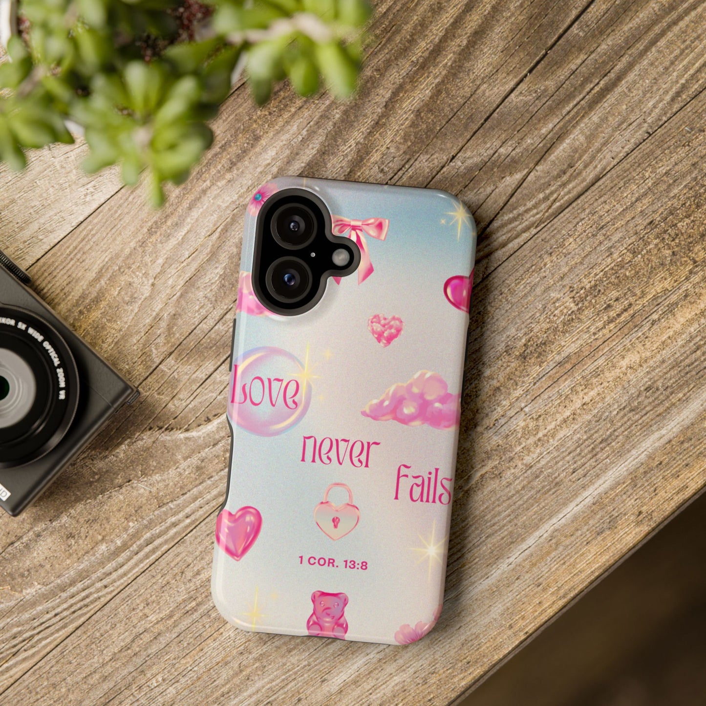 Love Never Fails Bible Verse Tough MAGNETIC Phone Case