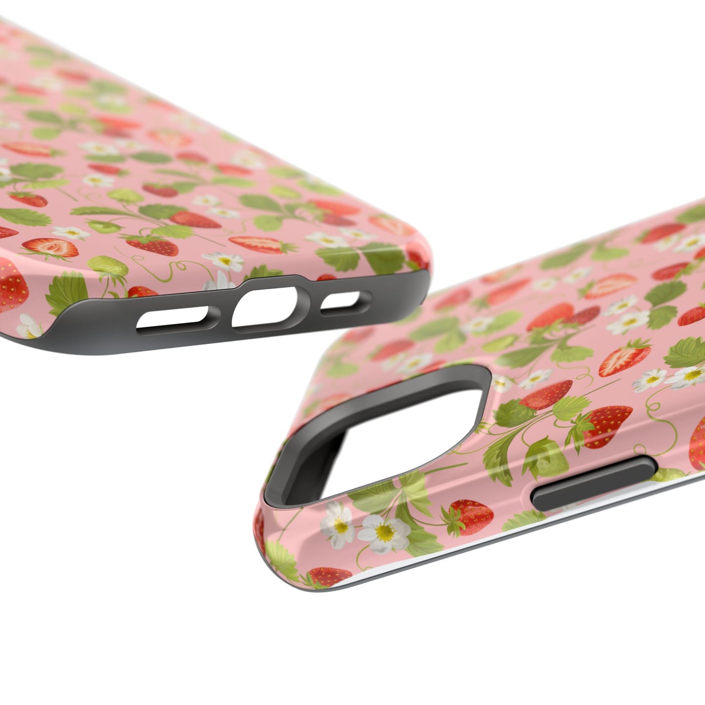 Strawberry Pattern Magnetic Phone Case, Fruit Lover’s Accessory, Cute Gift, Summer Vibe, Phone Protection