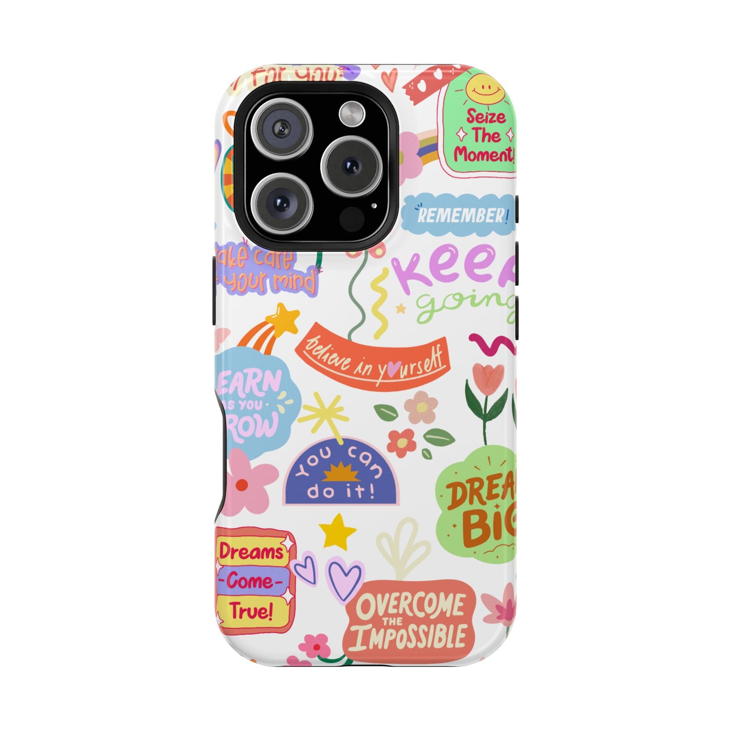 Inspirational, Motivational Phone Case, Cute Floral, Confidence Case, Gift for Her, Positive Vibes