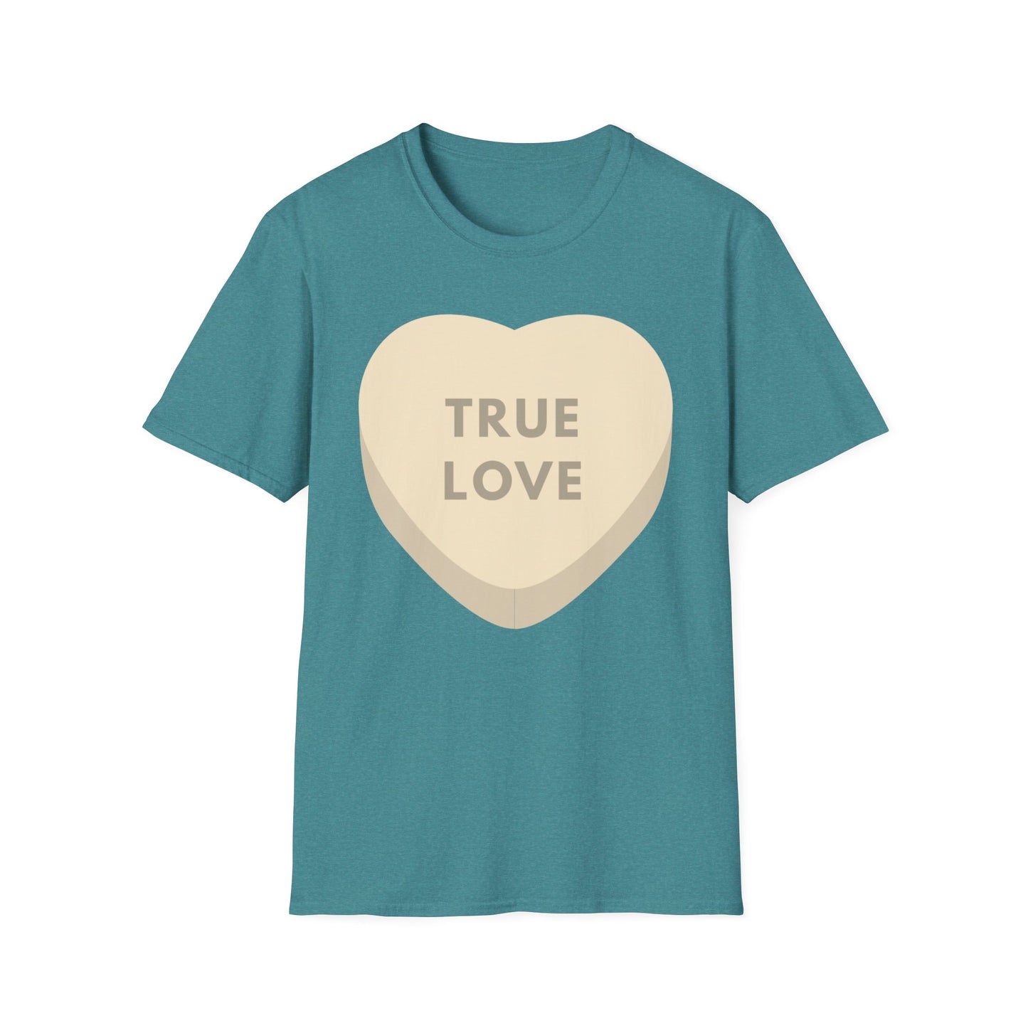 Couples Heart Graphic Unisex Softstyle T-Shirt - 'True Love' Design